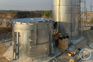 fire tank inspection team working in Melbourne facility