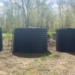 Stormwater detention basin as part of regulated drainage infrastructure