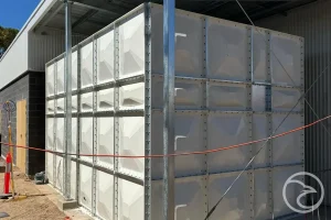 Reinforced fibreglass composite panel structure